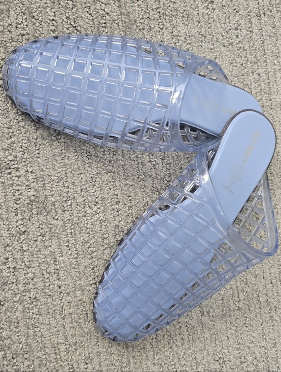 Old Navy Shoes - Old Navy Light Blue Jelly Slide Mules